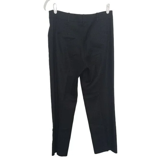 Veronica Beard Black Cropped Pants with‎ Button Detail Linen Blend sz 6 Office - Picture 5 of 8